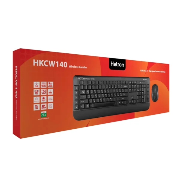 فروشگاه یادمان سیستم | Keyboard and Mouse HATRON HKCW140