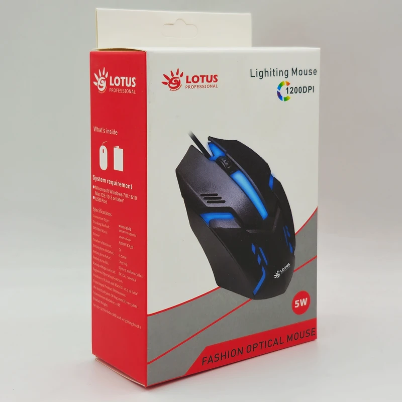 ماوس گیمینگ لوتوس مدل BLUELIGHT-5W | فروشگاه یادمان‌سیستم | YademanSystem.ir