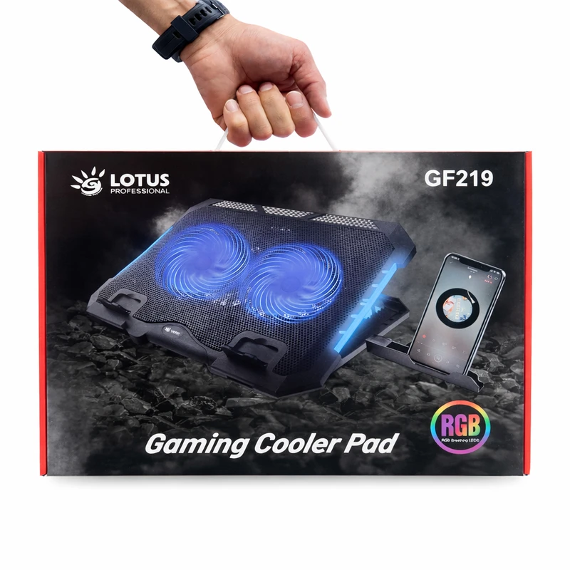 پایه خنک‌کننده لپ‌تاپ لوتوس مدل GF219-RGB | فروشگاه یادمان‌سیستم | YademanSystem.ir