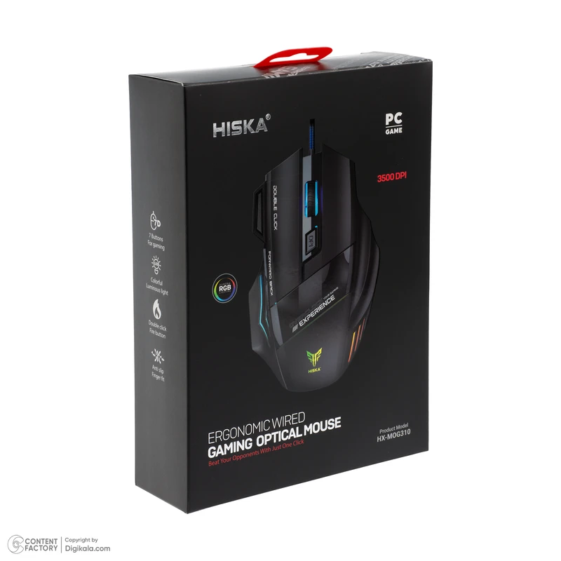 ماوس گیمینگ هیسکا مدل HX-MOG310 | فروشگاه یادمان‌سیستم | YademanSystem.ir