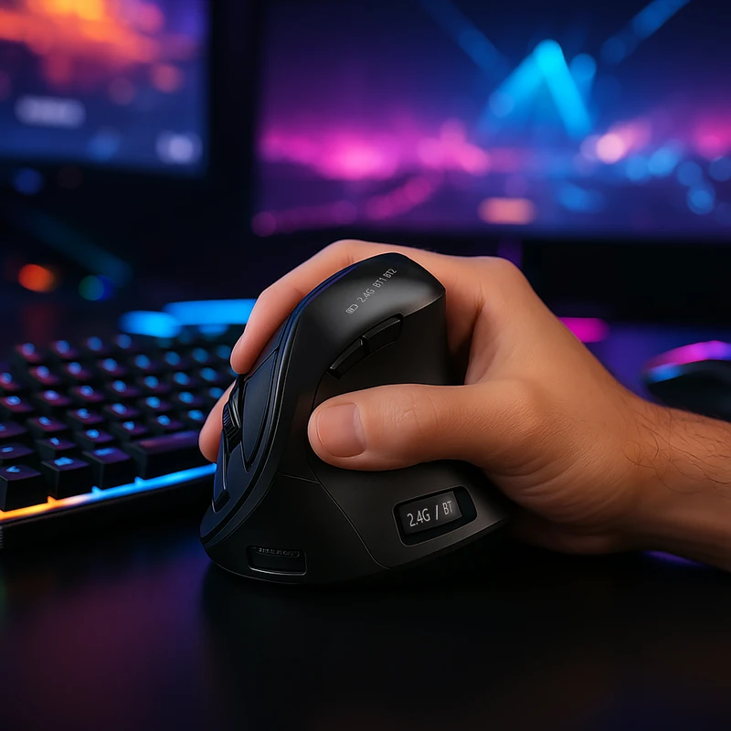 ماوس بی‌سیم ارگونومیک مدل 001 | فروشگاه یادمان‌سیستم | YademanSystem.ir