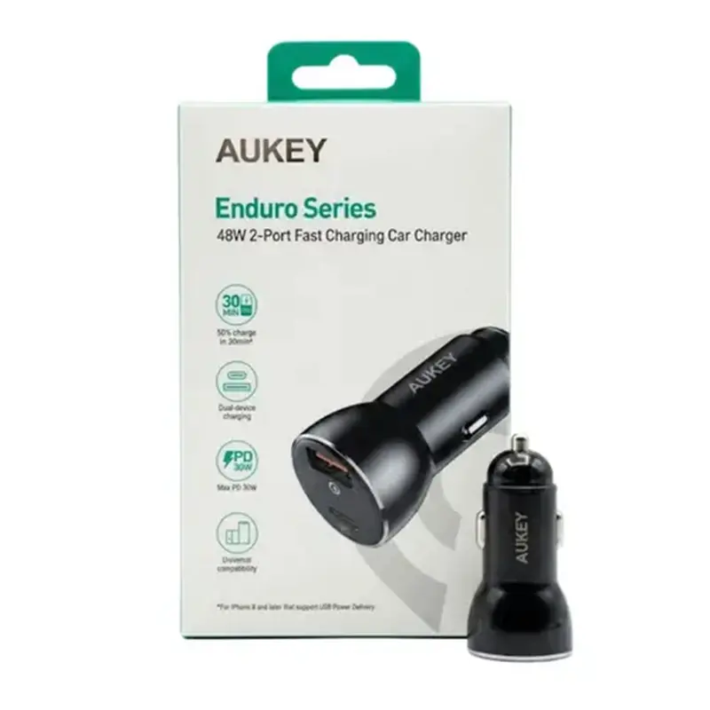 شارژر فندکی آیوکی مدل AUKEY CC-Y48 | فروشگاه یادمان‌سیستم | YademanSystem.ir