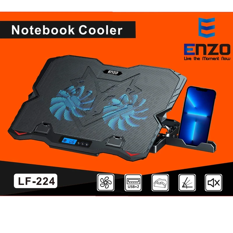 پایه خنک‌کننده لپ‌تاپ انزو مدل ENZO LF-224 | فروشگاه یادمان‌سیستم | YademanSystem.ir